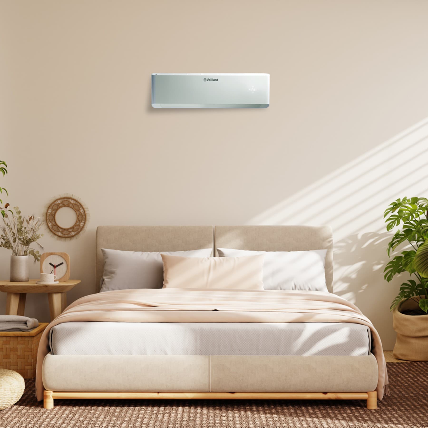 Quarto com bomba de calor ar-ar
