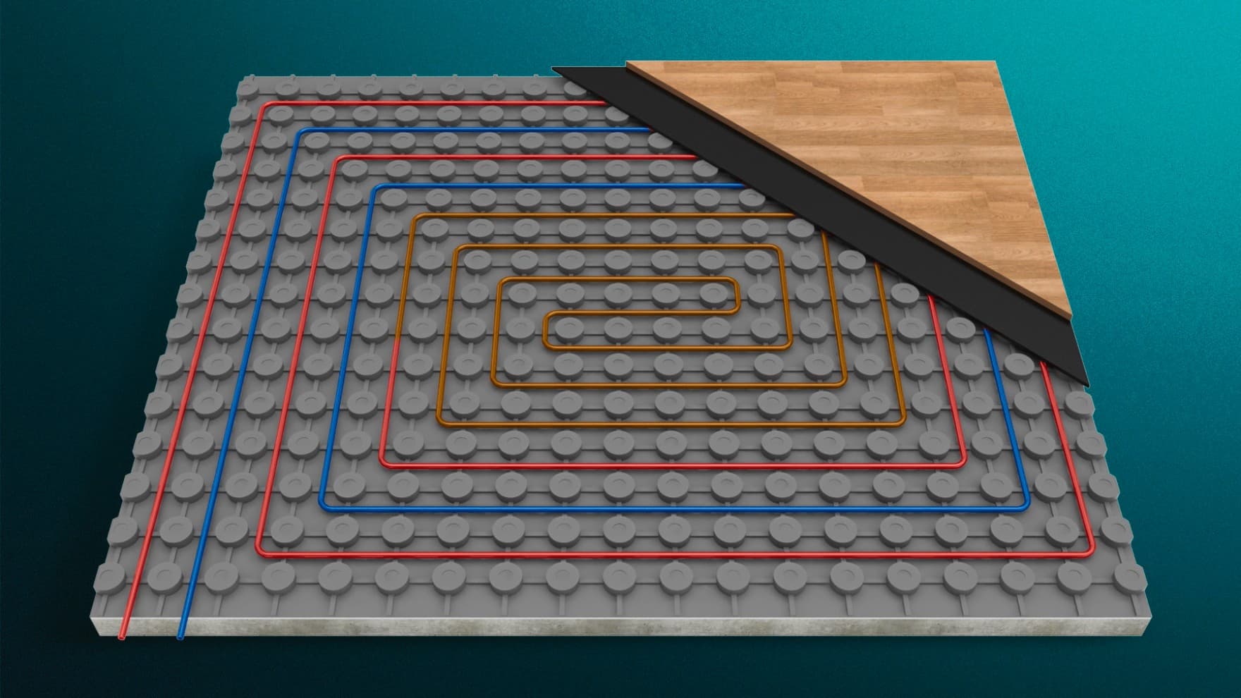 aquecimento por piso radiante na instalação em circuito fechado
